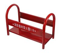 HOMSFOU Sturdy Iron Floor Fire Extinguisher Bracket Thickened Base Design for 2-4kg Powder Fire Extinguisher Holder, Multifunctional and Spacesaving Storage Stand for Safety Setup