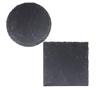 HOMSFOU Sturdy Reptile Basking Platform 2Pcs Natural Stone Turtle Rock Plate Nail-Grinding Surface for Tortoise and Scorpion Terrarium