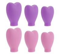 HOMSFOU Sturdy Silicone Makeup Brush Cover 6Pcs Dust Protection for Professional Cosmetic Brushes Storage