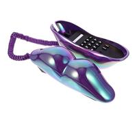 HOMSFOU Stylish Lips Shaped Corded Landline Phone with Easy to Use Function for Home Decoration, Charming Abs Material Novelty Telephone Suitable for Desktop Display