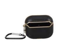 HOMSFOU Stylish Shockproof Earphone Case for Anti-scratch Lightweight Protective Shell with Precise Charging Port Odorless and Anti-fingerprint Cover in Jazz Black