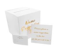 HOMSFOU Suggestion Box with 30 Name Cards White Paper Elegant Design High Confidentiality and Efficient Communication Tool for Secure Feedback Collection for School and Office Use