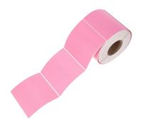 HOMSFOU Thermal Labels Sticky Self-Adhesive Address Labels 80x80mm Pink 500 Sheet Roll Waterproof for Office Home DIY Marking