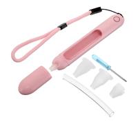 HOMSFOU Thermometer Case Thermometers Pink Silicone Abs Lanyard PC with Carrying Protective Sleeve for Glass and Travel Educational Spaces