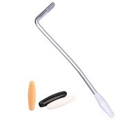 HOMSFOU Thread Tremolo Arm with Tips for Electric Guitar Silver Chrome Whammy Bar for Fender Mim Single Bridge System