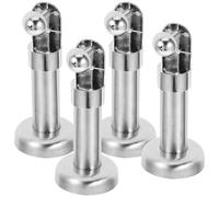 HOMSFOU Toilet Partition Support Foot Sturdy Restroom Partition Fitting Stainless Steel 4pcs with Adjustable Range 95-100mm, Wear Resistant and No Burrs for Public Bathroom