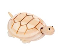 HOMSFOU Tortoise Turtle Mini Wood Sculpture Solid Wood Animal Model Ornament for Home Decoration Children's Educational Toy Wooden Turtle Decor Safe Baby Grip Hand-Carved Desktop Adornment