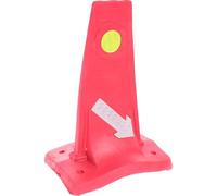HOMSFOU Traffic Cone Warning Sign Traffic Diversion Reusable Red Eva Material Reflective Warning Road Sign for Car Parking and Drivers Training
