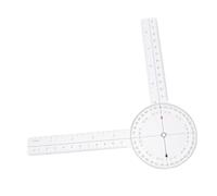 HOMSFOU Transparent Plastic Goniometer Angle Ruler for Physical Therapy Joint Measurement Flexible Protractor Gauge for Elbow Knee Finger Range of Motion Evaluation Easy-Read Scale for