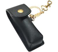 HOMSFOU Travel Lipstick Holder Keychain Leather Case Multiple Uses for Hanging on Purse, Backpack, Keyring, and More