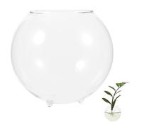 HOMSFOU Tripod Fish Bowl Glass Vase Multi-function Desktop Aquarium Bowl for Plants and Flowers Stylish Home Decor