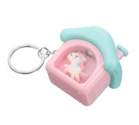 HOMSFOU Unicorn LED Keychain with Light and Music, Small Decorative Pendant for Handbag and Backpack, Creative Keyring with Glowing House Charm for Women