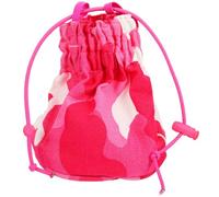 HOMSFOU Universal Hair Dryer Diffuser Bag Replacement Sleeve for Curly Hair Styling Rose Red Fabric Cover for Salon and Home Use