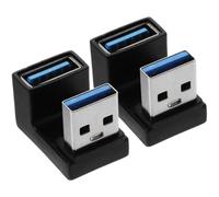 HOMSFOU Usb 3.0 Right Angle Adapter Usb Male to Female Connector 10Gbps a Angled Adapter U-Shaped Port Extender for Laptop Connection 2 Pack