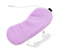 HOMSFOU USB Heated Eye Mask 3D Contoured Warm Compress Eye Cover with Temperature Control Sleep and Travel Purple Thermal Steam Mask for Men and Women