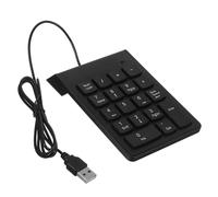 HOMSFOU USB Wired 19-key Numeric Keypad Number Pad Keyboard for Laptop PC Financial Accounting Office Use Compact USB Number Pad