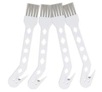 HOMSFOU Vacuum Cleaner Brush Attachment Set for for Efficient Dust and Corner Cleaning 4pcs White Abs Nylon Material Suitable for Cleaning Office Desks and Carriages