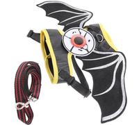 HOMSFOU Vest Harness and Leash Set Sturdy Felt Material with Eye-catching Design Cat Bat Style Prevents Pet from Breaking Free for Walking for Stylish Cat Owners