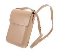 HOMSFOU Vintage Crossbody Cell Phone Purse Soft PU Handbag with Capacity for Everyday Use Durable Phone Shoulder Bag for Travel and Unique Fashion Expression Light Brown