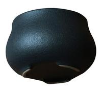 HOMSFOU Vintage Japanese Style Ceramic Censer Incense Burner Small Size Black Aroma Holder for Home Zen Meditation and Aromatherapy