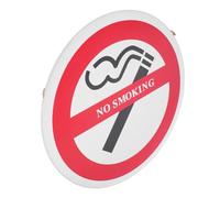 HOMSFOU Vintage Metal No Smoking Sign Round Wall Indicator for Indoor Use Iron Construction Water Resistant No Smoking Wall Sign for Restaurants and Shops Visible Reminder