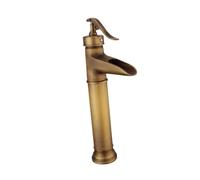 HOMSFOU Vintage Solid Brass Bathroom Faucet Single Basin Mixer Tap with Hot Cold Water Control and Quiet Valve Includes Connect Hoses for Easy Installation Corrosion Resistant Sink Tap for