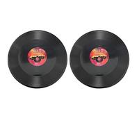HOMSFOU Vinyl Record Wall Decor 2Pcs Vintage Vinyl Records Decor Retro Aesthetic Wall Records Decoration for Bar Music Party Music Hippie Room Wall Decor 12 Inch