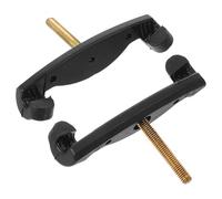 HOMSFOU Violin Shoulder Rest Replacement Feet Easy Install and Precise Positioning 2pcs for 3/4 and 4/4 Size with Black Anti-slip Silicone and Metal Bracket for Comfortable Playing