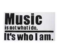 HOMSFOU Wall Hanging Decor Music is Not What I Do Its Wall Sticker Positive Quotes Wall Decor Inspirational Wall Art for Bedroom or Home Office Letters Stickers