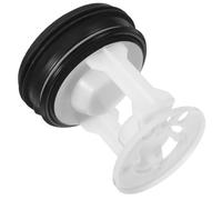 HOMSFOU Washer Drain Pump Plastic Seal Plug with 3-hole Filter, Washing Machine Drain Plug Cover, Fluff Filter Stopper for Laundry Appliance Drainage