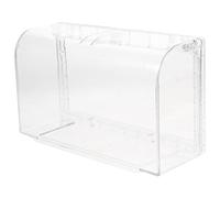 HOMSFOU Waterproof Socket Protective Cover Double Position 7.94X3.98X1.97 Inch Adhesive Wall Outlet Protector Thickened Splash Guard for Bathroom Kitchen