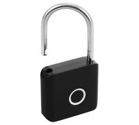 HOMSFOU Weatherproof Fingerprint Padlock Zinc Alloy Secure Cabinet Lock for Luggage and Doors User-Friendly Anti-pry Travel Lock for Outdoor Office and Home Use