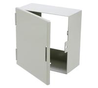 HOMSFOU Weatherproof Lockable Electrical Outlet Cover Heavy Duty Metal Protective Box Type Socket Faceplate Dust Resistant Power Socket Protector Wall Mounted Safety Guard Padlock Not