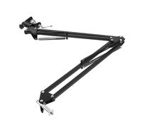 HOMSFOU Webcam Stand Scissor Arm Mount Adjustable Suspension Boom Clamp for Desktop Use Sturdy All Construction Compatible Usb Webcams and Microphones