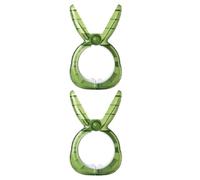 HOMSFOU Windproof Plastic Clothes Pegs with Strong Clamping Force 2pcs Green and Lightweight Design, Non Slip Laundry Clips for Home, Garden and Outdoor Use