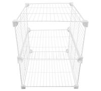 HOMSFOU Wire Freezer Organizer Basket with Iron Divider for Chest Freezer 30X37X36Cm Refrigerator Shelf Divider Bin for Seafood and Food Storage Deep Storage Solution