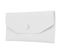 HOMSFOU Women’s Budgeting Envelope Wallet Pu Leather Cash Holder for Money Check Billing, Minimalist Cream Cash Envelope Purse for Weddings, Birthdays, and Everyday Use