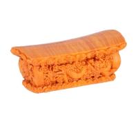 HOMSFOU Wooden Coffin Collectible Sculpture Featuring Durability and Traditional Wood Carving Techniques, a Halloween Decoration or Desk Decor for Haunted House or Party Accessories