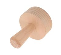 HOMSFOU Wooden Egg Tart Mold Beech Wood Tamper Tool, Round Removable Bottom Tart Press for Mini Pie Desserts and Cheesecake Baking, Non-Stick Pastry Shaper for Home and Professional