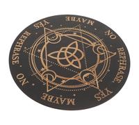 HOMSFOU Wooden Pendulum Board Spirit Altar Decoration Star Chart Engraved Large Metaphysical Divination Tool for Meditation and Witchcraft Rituals