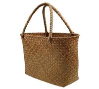 HOMSFOU Woven Flower Baskets Handmade Basket Made from Seaweed for Succulent Green Plant Storage, Multi-purpose for Market Bag or Corridor