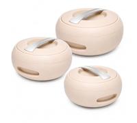 Homsmyth Stainless Steel Hot Pot Food Warmer Container Insulated Thermal Casserole Serving Dish for Soup, Salad & Rice - Keeps Food Hot or Cold for Hours 1L/1.5L/2L