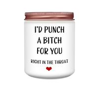 Homsolver Birthday Gifts for Women,Sister, Friend, Funny Perfect Anniversary, Christmas,Birthday,Valentines Day Gifts Ideas-I'd Punch A B for You Candles