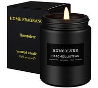 Homsolver Scented Candle for Men, Black Cedar & Sandwood Home Fragrance Candle, Aromatherapy Soy Wax, 50-Hour Burn, A Fine Gift for Men