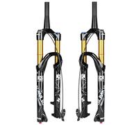 HOMSXPAC Mountain Bike Fork Air Suspension Bicycle Front Fork, 26/27.5/29 Inches MTB Bicycles Cycles Forks Adjustable Damping Rebound, 140MM/160MM Travel