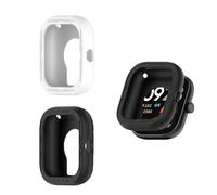 HOMTERN [2-Pack] Cases Designed for Redmi Watch 4 ONLY, Soft Silicone Lightweight Shell Drop-proof Scratch-Proof Flexible Protective Case,Black And White