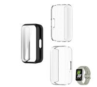 HOMTERN [3-Pack Cases Designed for Samsung Galaxy Fit 3, Soft TPU Lightweight Shell Drop-proof Scratch-Proof Flexible Screen Full Covered Protective Case,1 Black And 2 Clear