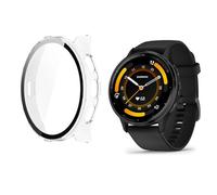 HOMTERN Case Compatible with Garmin Venu 3 45mm,Crystal Clear Hard PC Case with Tempered Glass Screen Protect Film Full Cover Shell Shockproof Scratch-Proof Screen Protector Cases