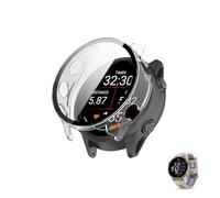 HOMTERN Case Designed for Garmin Forerunner 970,Hard PC Case with Tempered Glass Screen Protect Film Full Cover Shell Shockproof Scratch-Proof Screen Protector Cases,Clear
