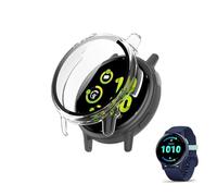 HOMTERN Case Designed for Garmin Vivoactive 5,Crystal Clear Hard PC Case with Tempered Glass Screen Protect Film Full Cover Shell Shockproof Scratch-Proof Screen Protector Cases